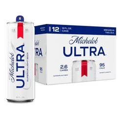 Michelob ULTRA Superior Light American Lager Beer - 12pk/12 fl oz Cans