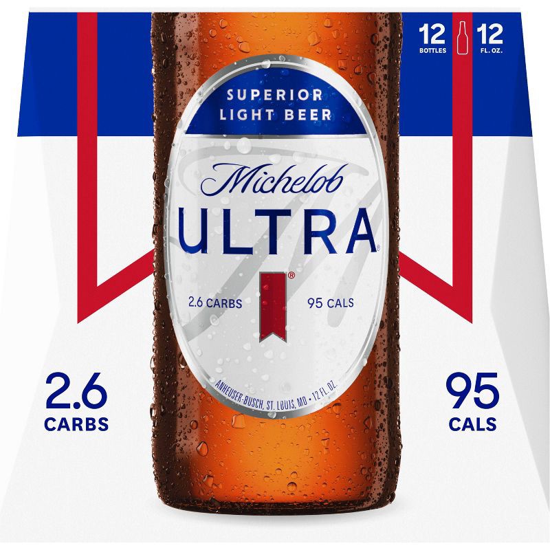 slide 5 of 10, Michelob ULTRA Superior Light American Lager Beer - 12pk/12 fl oz Bottles, 12 ct; 12 fl oz