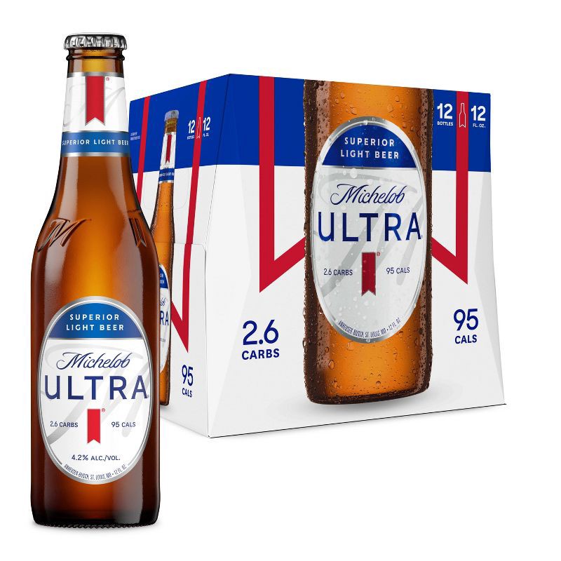 slide 1 of 10, Michelob Ultra Superior Light Beer - 12pk/12 fl oz Bottles, 12 ct; 12 fl oz