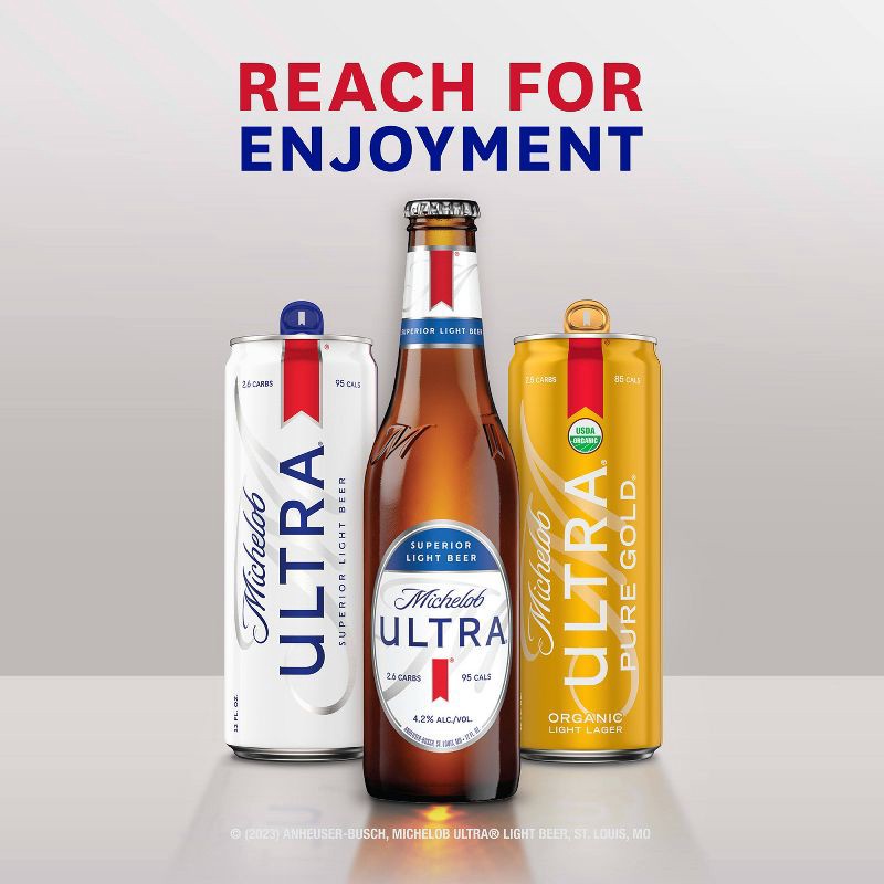 slide 7 of 10, Michelob Ultra Superior Light Beer - 12pk/12 fl oz Bottles, 12 ct; 12 fl oz