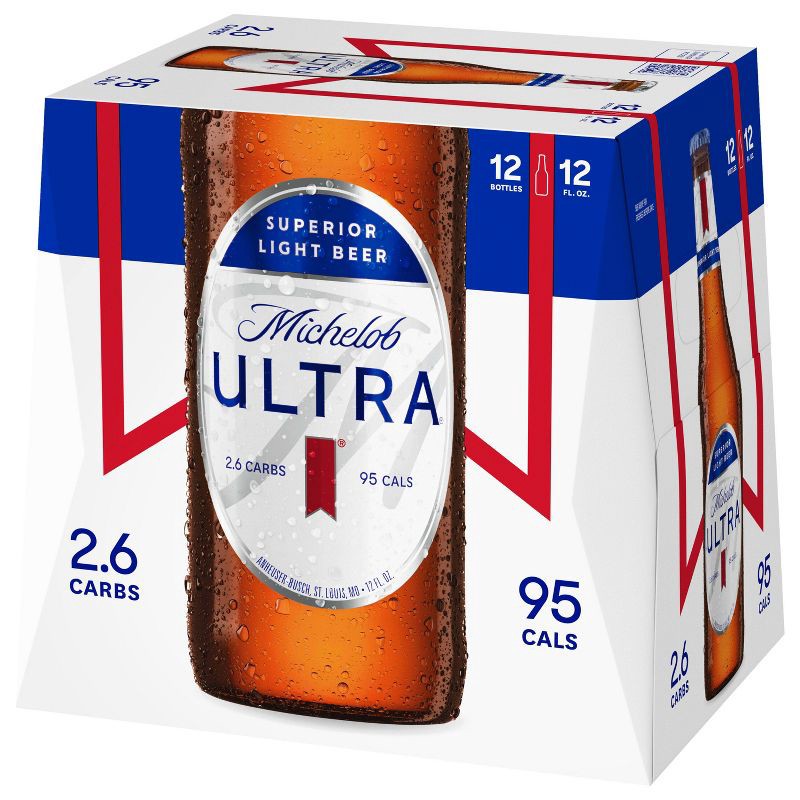 slide 8 of 10, Michelob Ultra Superior Light Beer - 12pk/12 fl oz Bottles, 12 ct; 12 fl oz