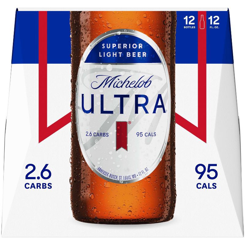 slide 9 of 10, Michelob ULTRA Superior Light American Lager Beer - 12pk/12 fl oz Bottles, 12 ct; 12 fl oz