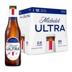 Michelob ULTRA Superior Light American Lager Beer - 12pk/12 fl oz Bottles