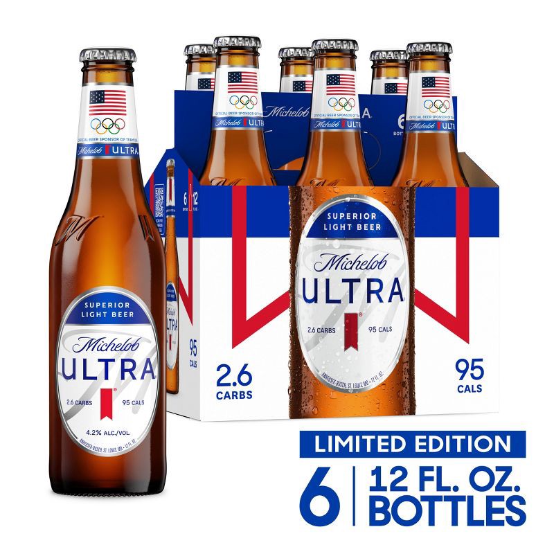 slide 2 of 11, Michelob ULTRA Superior Light American Lager Beer - 6pk/12 fl oz Bottles, 6 ct; 12 fl oz