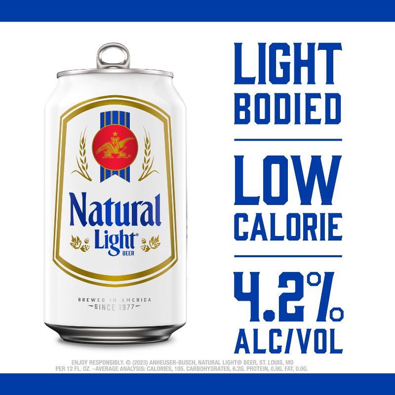 slide 4 of 10, Natural Light Beer - 12pk/12 fl oz Cans, 12 ct; 12 fl oz