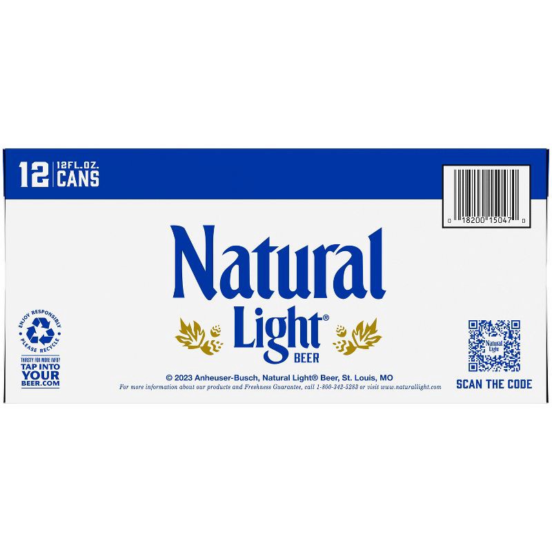 slide 9 of 10, Natural Light Beer - 12pk/12 fl oz Cans, 12 ct; 12 fl oz