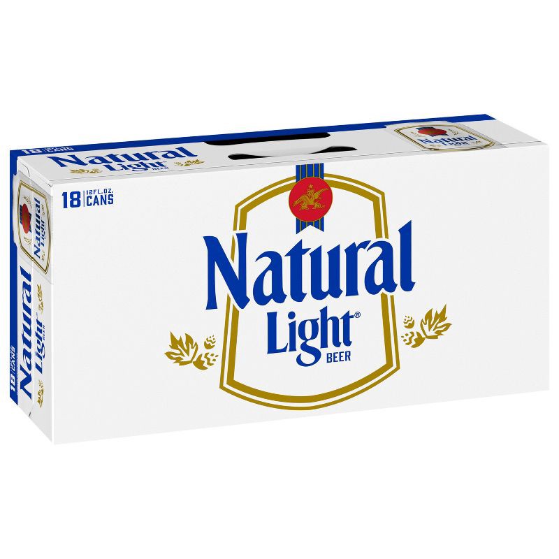 slide 1 of 10, Natural Ice Natural Light Beer - 18pk/12 fl oz Cans, 18 ct; 12 fl oz