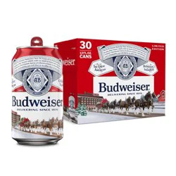 Budweiser American Lager Beer - 30pk/12 fl ozr Cans