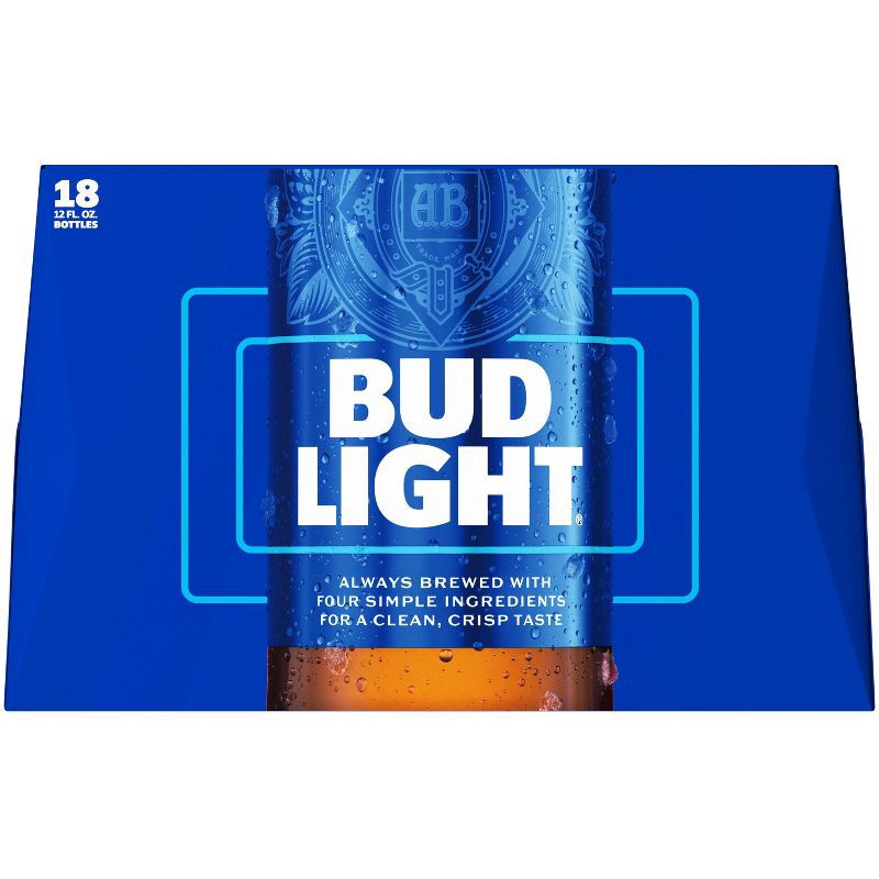 slide 6 of 10, Bud Light American Lager Beer - 18pk/12 fl oz Bottles, 18 ct; 12 fl oz