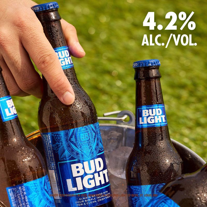 slide 3 of 12, Bud Light American Lager Beer - 20pk/12 fl oz Bottles, 20 ct; 12 fl oz