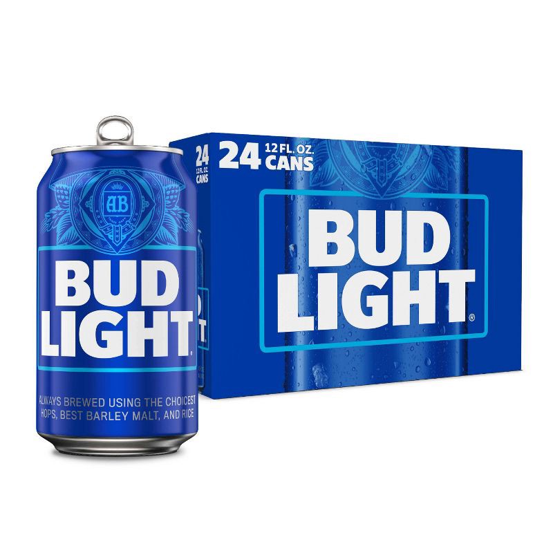 slide 1 of 8, Bud Light Beer - 24pk/12 fl oz Cans, 24 ct; 12 fl oz