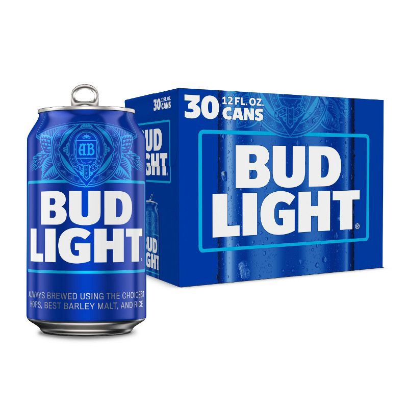 slide 1 of 10, Bud Light Beer - 30pk/12 fl oz Cans, 30 ct; 12 fl oz