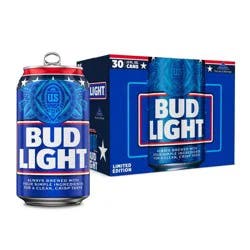 Bud Light American Lager Beer - 30pk/12 fl oz Cans