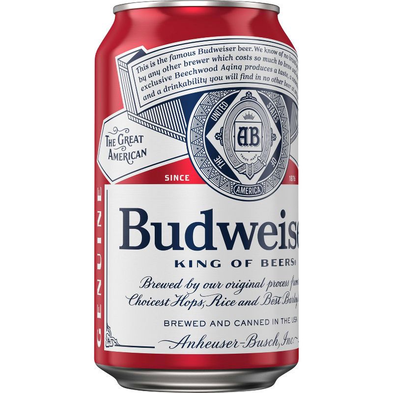 slide 9 of 12, Budweiser Lager Beer - 12pk/12 fl oz Cans, 12 ct; 12 fl oz