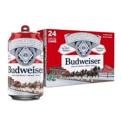 Budweiser American Lager Beer - 24pk/12 fl oz Cans