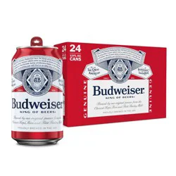 Budweiser American Lager Beer - 24pk/12 fl oz Cans