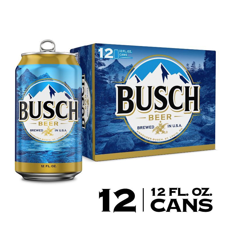slide 2 of 9, Busch Beer - 12pk/12 fl oz Cans, 12 ct; 12 fl oz