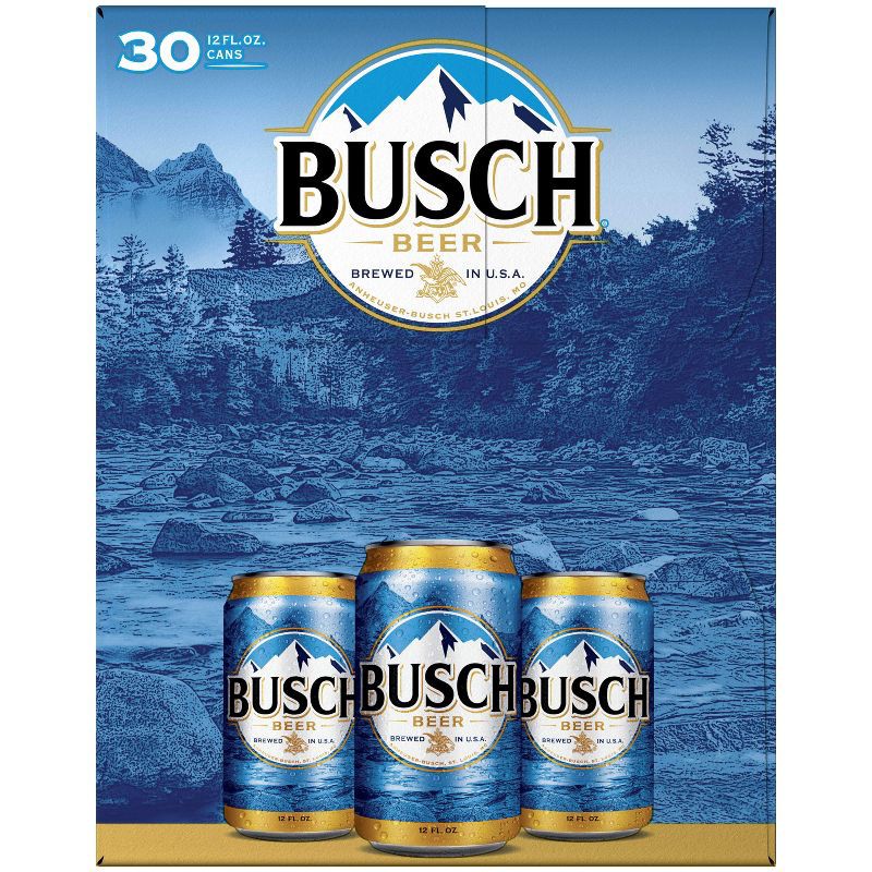 slide 4 of 9, Busch Beer - 30pk/12 fl oz Cans, 30 ct; 12 fl oz