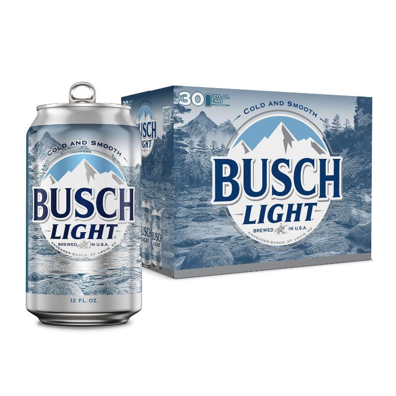 slide 1 of 8, Busch Light - 30pk/12 fl oz Cans, 30 ct; 12 fl oz