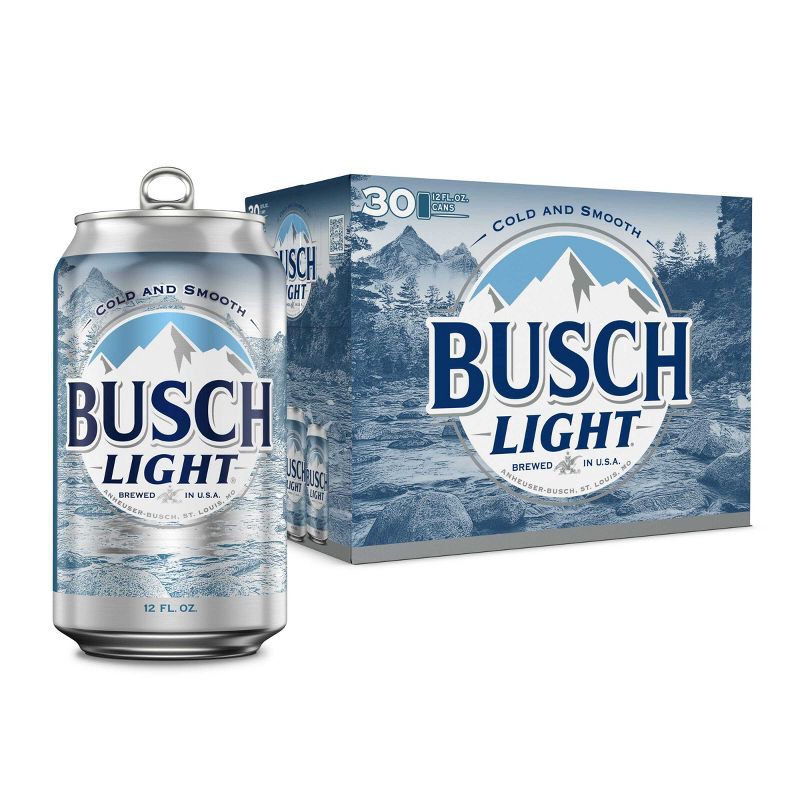 slide 1 of 8, Busch Light American Lager Beer - 30pk/12 fl oz Cans, 30 ct; 12 fl oz