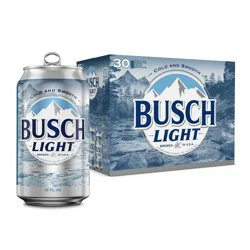 Busch Light American Lager Beer - 30pk/12 fl oz Cans