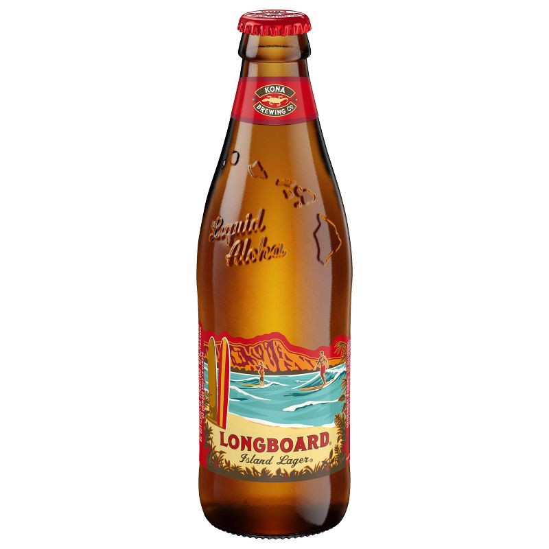 slide 6 of 9, Kona Brewing Co. Kona Longboard Island Lager Beer - 6pk/12 fl oz Bottles, 6 ct; 12 fl oz