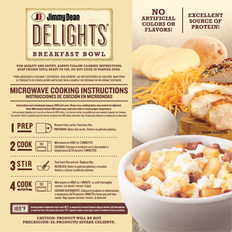 slide 3 of 5, Jimmy Dean Delights Frozen Turkey Sausage Breakfast Bowl - 7oz, 7 oz