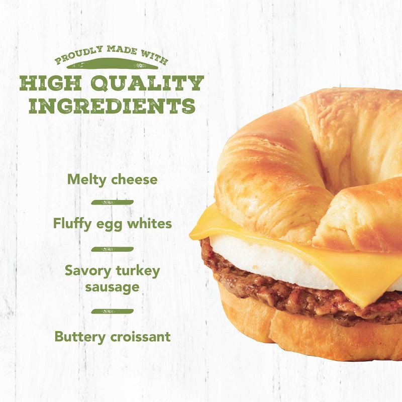 slide 4 of 4, Jimmy Dean Delights Turkey Sausage, Egg Whites, & Cheese Frozen Croissant - 4ct, 4 ct