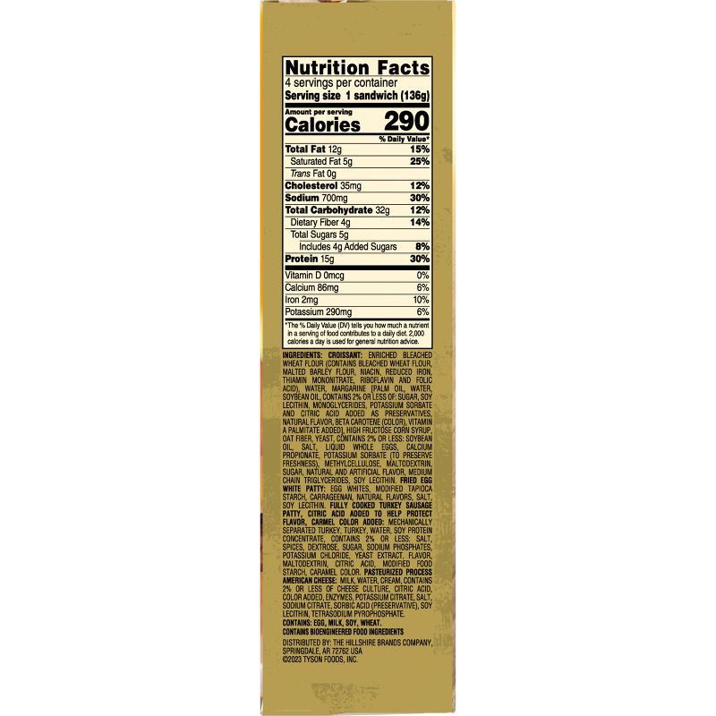 slide 8 of 13, Jimmy Dean Delights Turkey Sausage, Egg Whites, & Cheese Frozen Croissant - 4ct, 4 ct