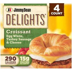 Jimmy Dean Delights Turkey Sausage, Egg Whites, & Cheese Croissant - 4ct