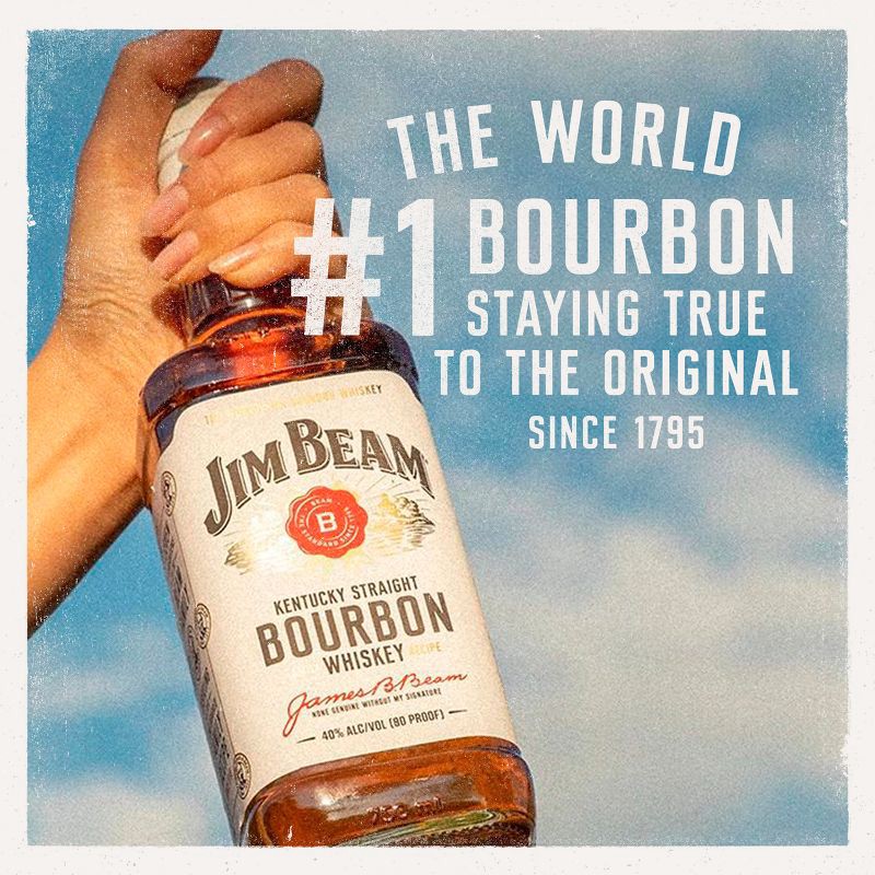 slide 4 of 7, Jim Beam Kentucky Straight Bourbon Whiskey - 750ml Bottle, 750 ml