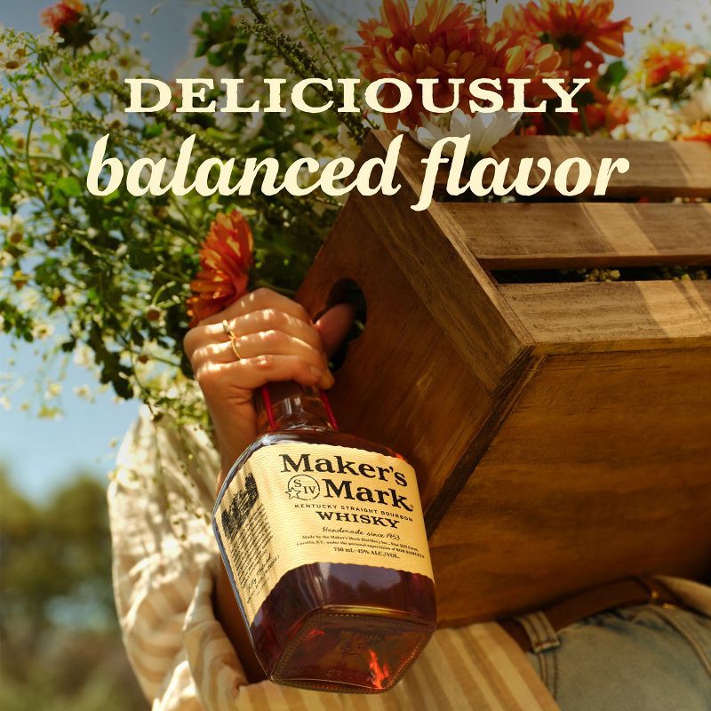 slide 2 of 8, Maker's Mark Kentucky Straight Bourbon Whisky - 750ml Bottle, 750 ml