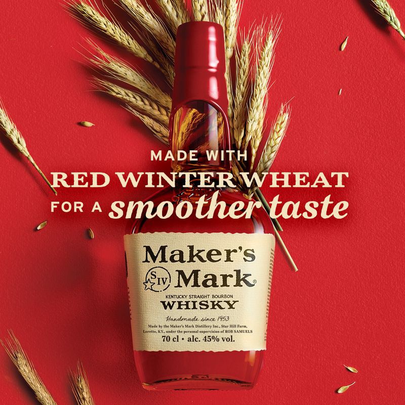 slide 4 of 8, Maker's Mark Kentucky Straight Bourbon Whisky - 750ml Bottle, 750 ml