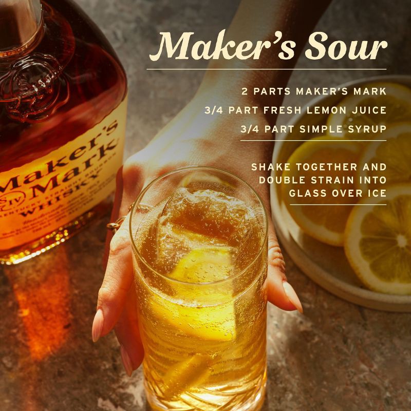 slide 4 of 8, Maker's Mark Kentucky Straight Bourbon Whisky - 750ml Bottle, 750 ml