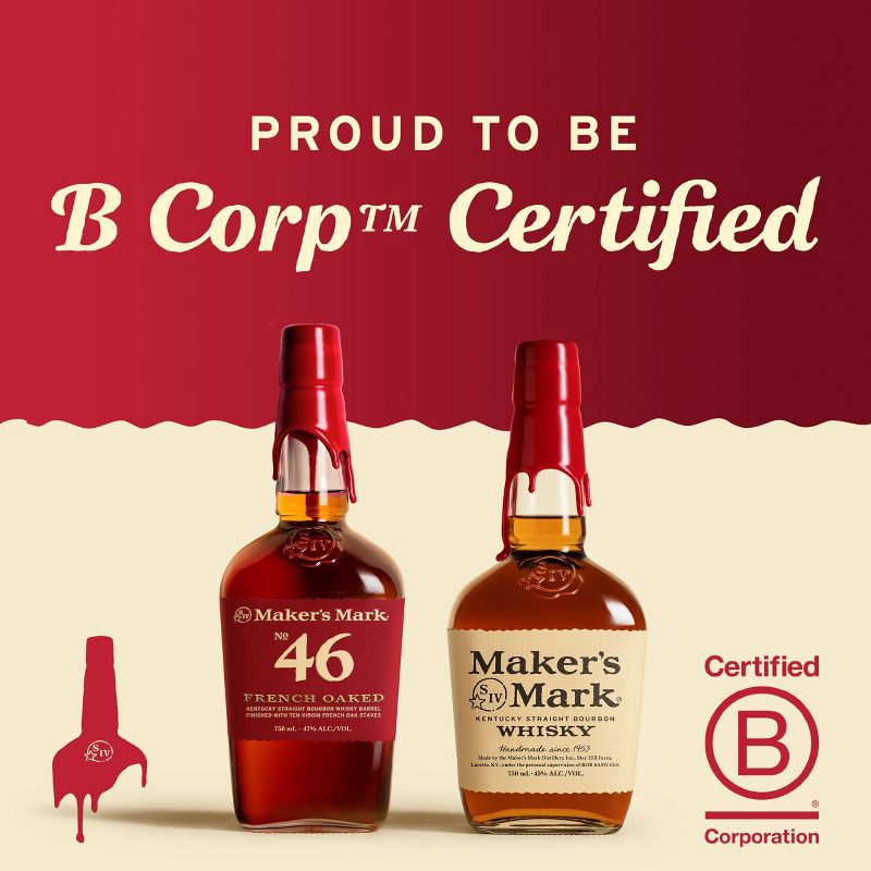 slide 6 of 8, Maker's Mark Kentucky Straight Bourbon Whisky - 750ml Bottle, 750 ml