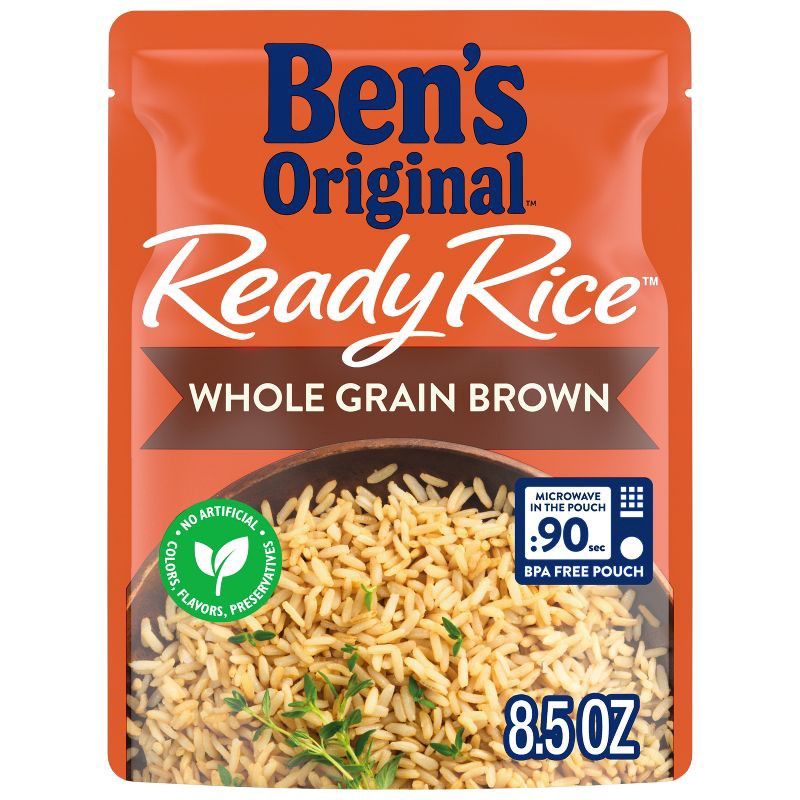 slide 1 of 6, Ben's Original Ready Rice Whole Grain Brown Rice Microwavable Pouch - 8.8oz, 8.8 oz