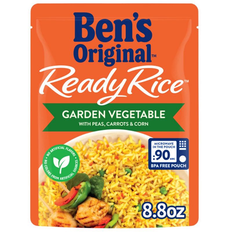 slide 1 of 6, Ben's Original Ready Rice Garden Vegetable Microwavable Pouch - 8.8oz, 8.8 oz