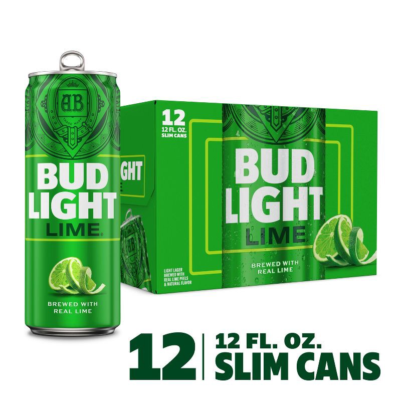 slide 4 of 10, Bud Light Lime American Lager Beer - 12pk/12 fl oz Cans, 12 ct; 12 fl oz
