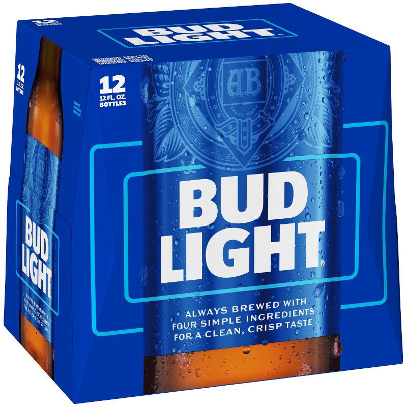 slide 2 of 11, Bud Light American Lager Beer - 12pk/12 fl oz Bottles, 12 ct; 12 fl oz