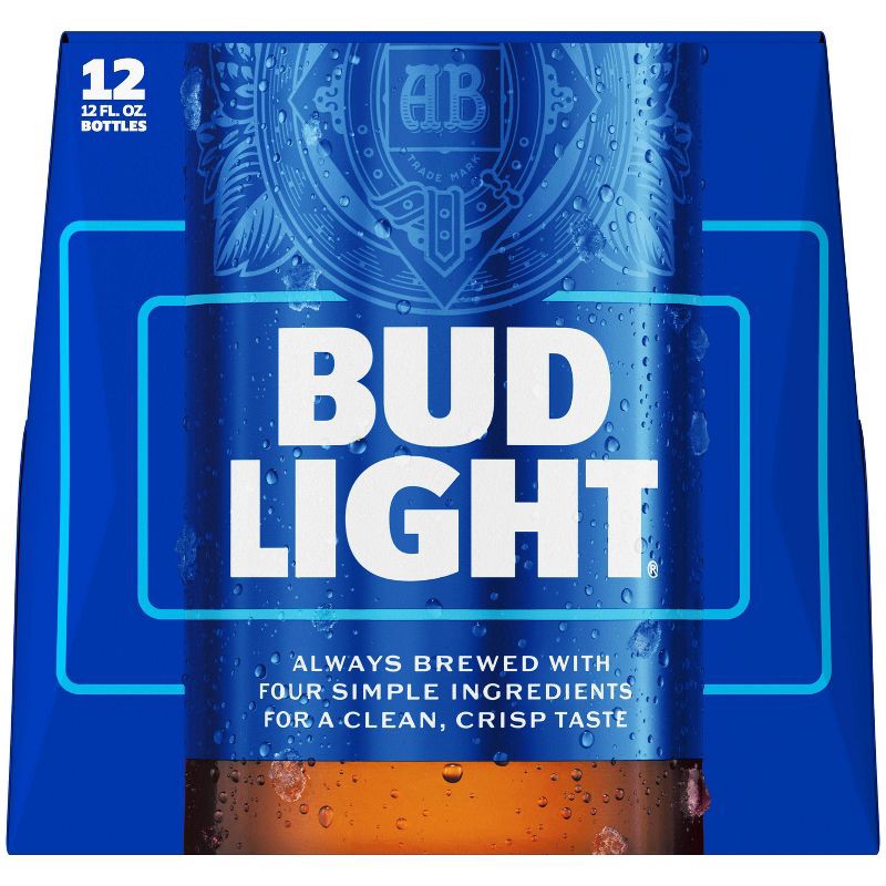 slide 9 of 11, Bud Light American Lager Beer - 12pk/12 fl oz Bottles, 12 ct; 12 fl oz
