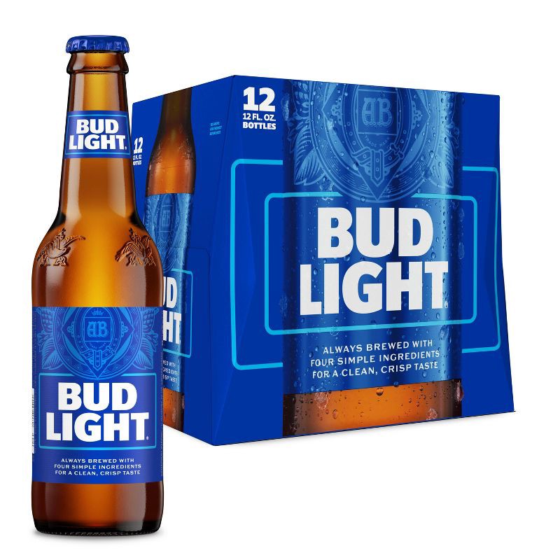 slide 1 of 11, Bud Light American Lager Beer - 12pk/12 fl oz Bottles, 12 ct; 12 fl oz
