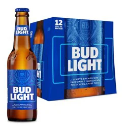 Bud Light American Lager Beer - 12pk/12 fl oz Bottles