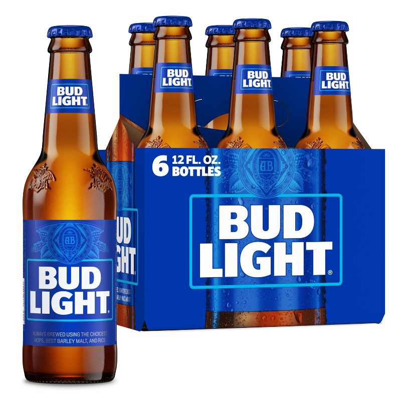 slide 1 of 12, Bud Light Beer - 6pk/12 fl oz Bottles, 6 ct; 12 fl oz