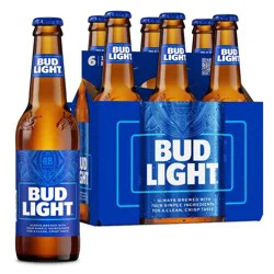 Bud Light American Lager Beer - 6pk/12 fl oz Bottles