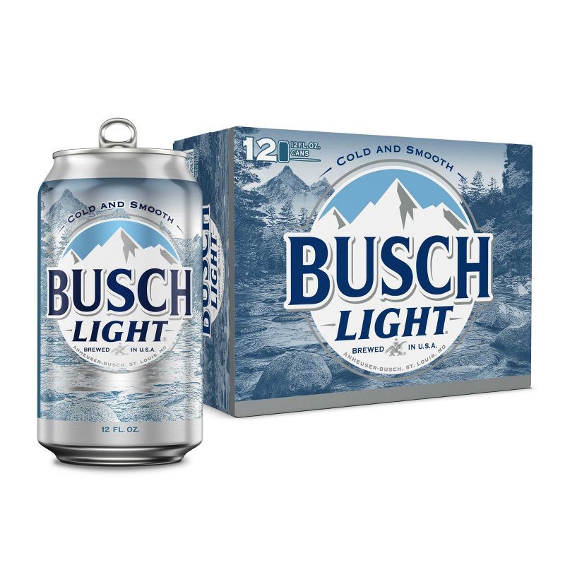 slide 1 of 8, Busch Light American Lager Beer - 12pk/12 fl oz Cans, 12 ct; 12 fl oz
