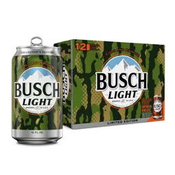 Busch Light American Lager Beer - 12pk/12 fl oz Cans