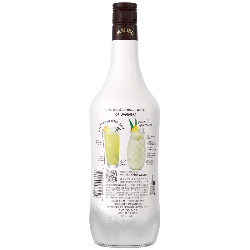 slide 7 of 7, Malibu Coconut Flavored White Rum - 750ml Bottle, 750 ml