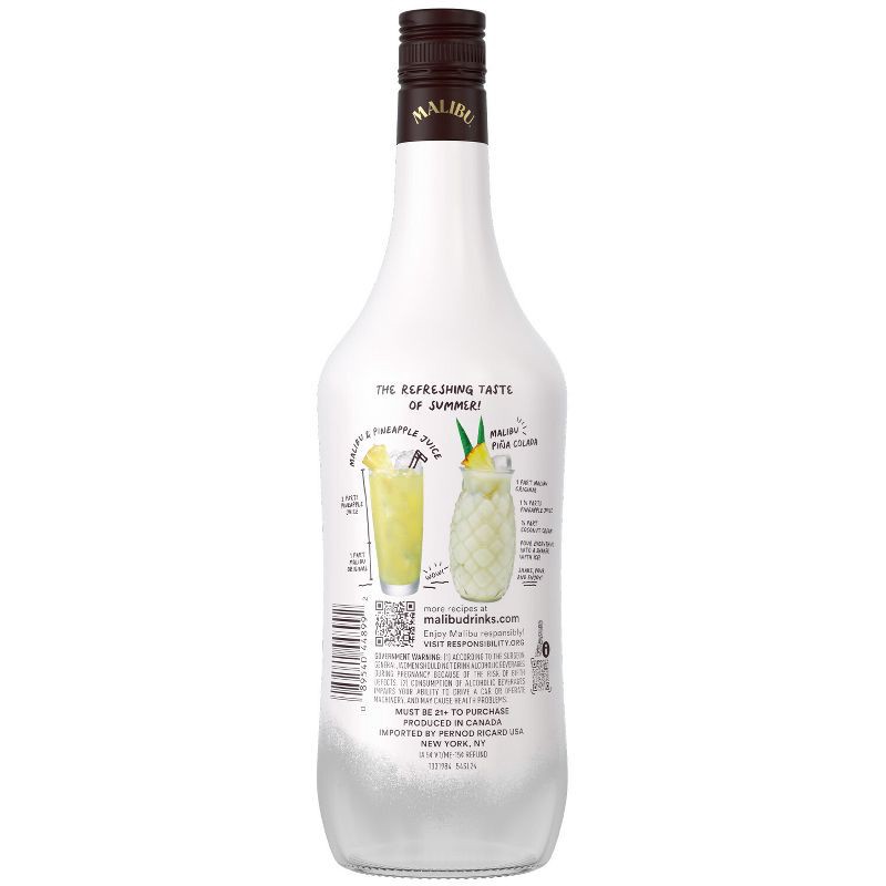 slide 8 of 8, Malibu Coconut Flavored White Rum - 750ml Bottle, 750 ml