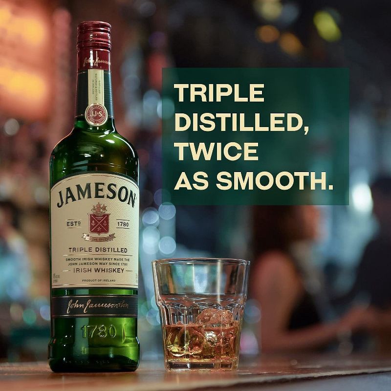 slide 5 of 8, Jameson Triple Distilled Irish Whiskey - 750ml Bottle, 750 ml