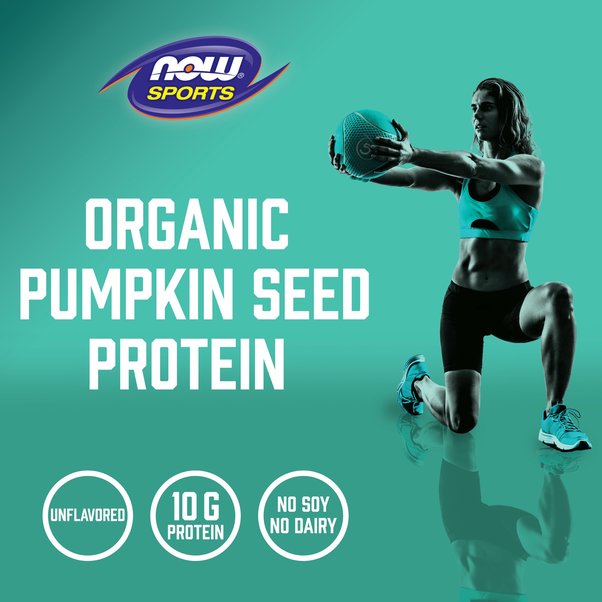 slide 2 of 4, NOW Pumpkin Seed Protein, Organic Powder - 1 lb., 1 lb